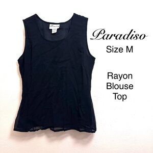 5/$15💥 Black Rayon Blouse Tank Top